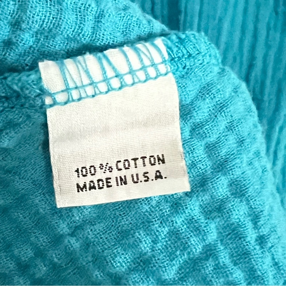 Bryn Walker Turquoise Gauze Asymmetrical Tunic Top‎ - Small - Picture 5 of 5